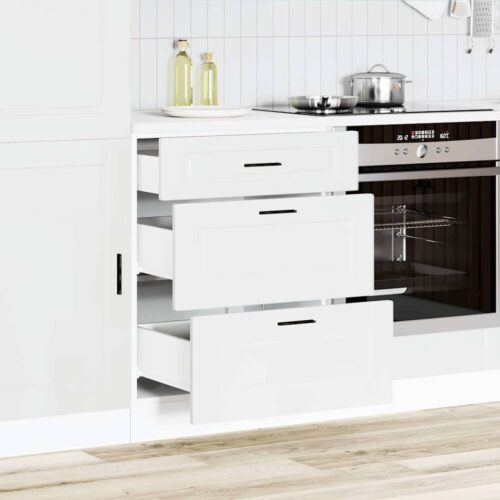 Kitchen Base Cabinet Porto White Engineered Wood - Image 3