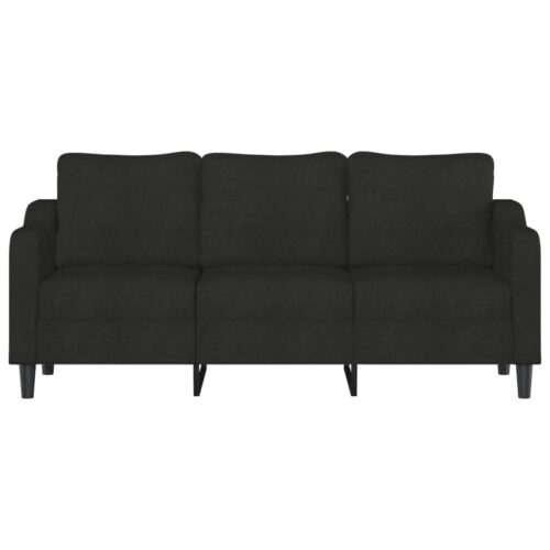vidaXL 3-Seater Sofa Black 180 cm Fabric - Image 3
