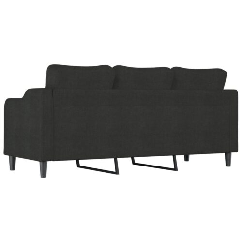 vidaXL 3-Seater Sofa Black 180 cm Fabric - Image 5