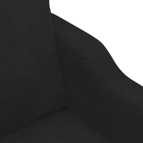vidaXL 3-Seater Sofa Black 180 cm Fabric - Image 6