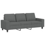 vidaXL 3-Seater Sofa Dark Grey 180 cm Fabric