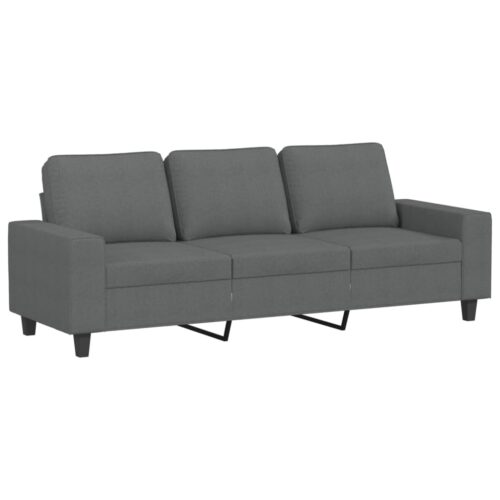 vidaXL 3-Seater Sofa Dark Grey 180 cm Fabric
