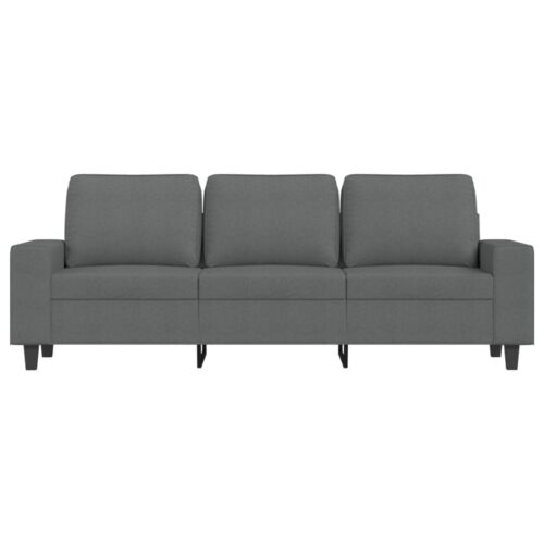vidaXL 3-Seater Sofa Dark Grey 180 cm Fabric - Image 3