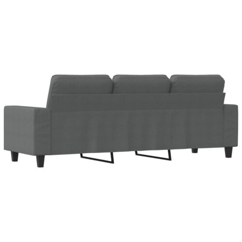 vidaXL 3-Seater Sofa Dark Grey 180 cm Fabric - Image 5