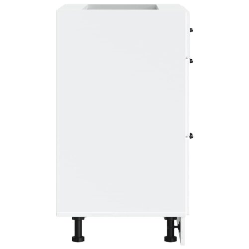 Kitchen Base Cabinet Kalmar White Engineered Wood - Image 6