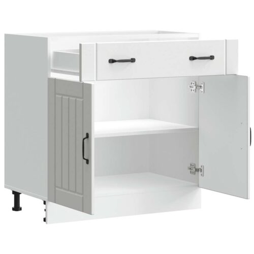 Kitchen Base Cabinet Lucca White Engineered Wood - Image 4