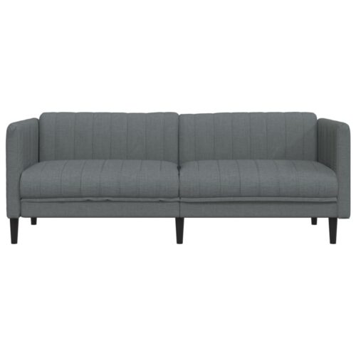 Sofa 3-Seater Dark Grey Fabric - Image 4