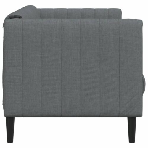 Sofa 3-Seater Dark Grey Fabric - Image 5