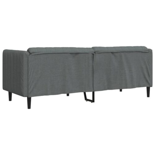 Sofa 3-Seater Dark Grey Fabric - Image 6