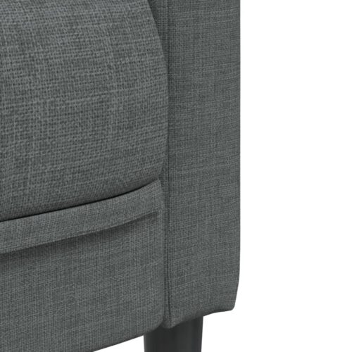Sofa 3-Seater Dark Grey Fabric - Image 7
