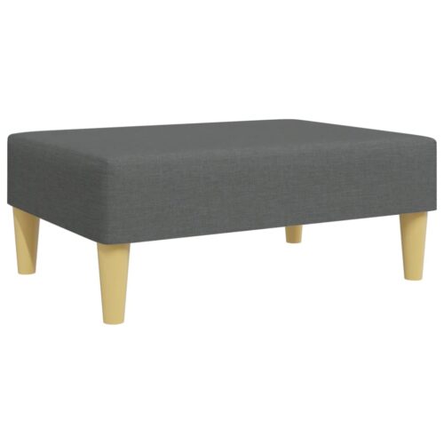 2-Seater Sofa Bed with Pillows and Footstool Dark Grey Velvet - Image 7