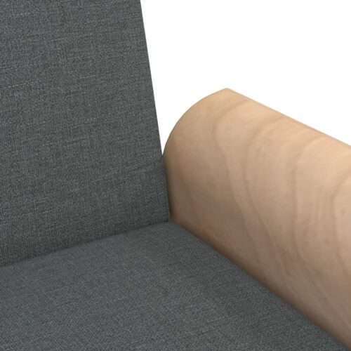 2-Seater Sofa Bed with Pillows and Footstool Dark Grey Velvet - Image 9
