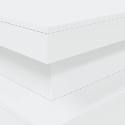 LED Lights Wooden Coffee Table Modern Lounge Sofa Lamp Side Storage Stand White 90x50x40cm - Image 10