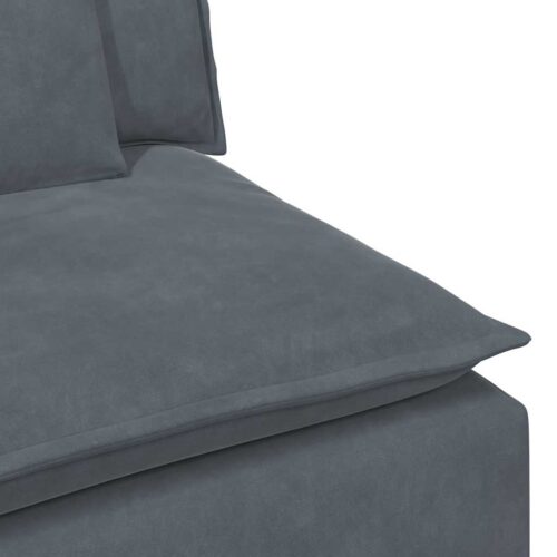 Modular Sofa with Cushions Dark Grey - Image 8
