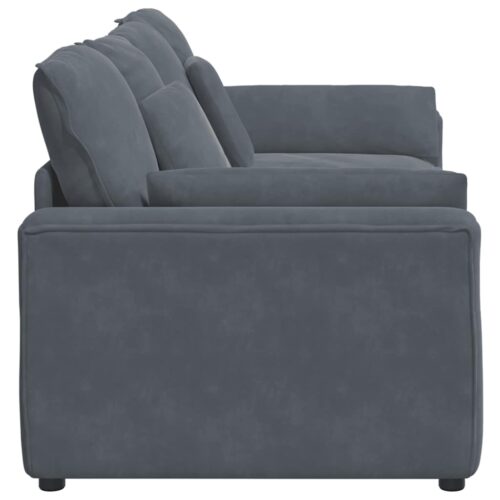 Modular Sofa with Cushions Dark Grey - Image 5