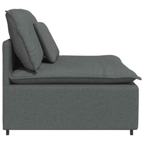 vidaXL Modular Sofa Centre Module with Cushions Dark Grey 100 cm - Image 4