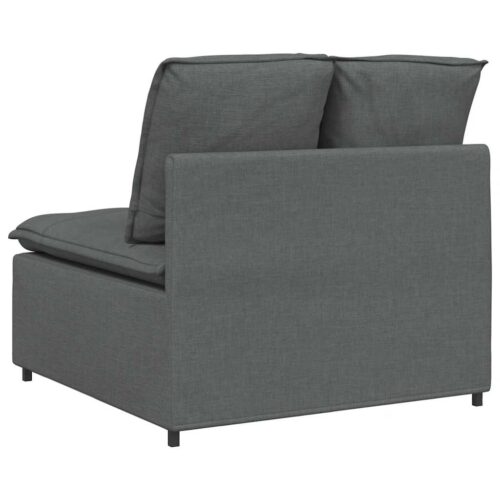 vidaXL Modular Sofa Centre Module with Cushions Dark Grey 100 cm - Image 5