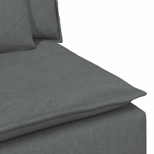 vidaXL Modular Sofa Centre Module with Cushions Dark Grey 100 cm - Image 6