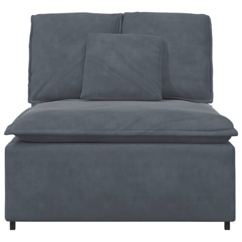 vidaXL Modular Sofa Centre Module with Cushions Dark Grey 100 cm - Image 3
