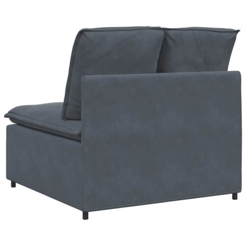 vidaXL Modular Sofa Centre Module with Cushions Dark Grey 100 cm - Image 5