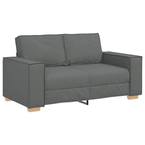 2-Piece Sofa Set with Cushions Dark Grey Fabric Modern Living Room Lounge Couch Armchairs - Image 4