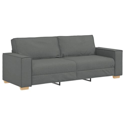 2-Piece Sofa Set with Cushions Dark Grey Fabric Modern Living Room Lounge Couch Armchairs - Image 5