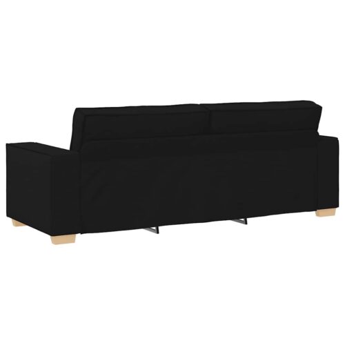 2-Piece Sofa Set with Cushions Black Fabric Modern Living Room Lounge Couch Armchairs - Image 7