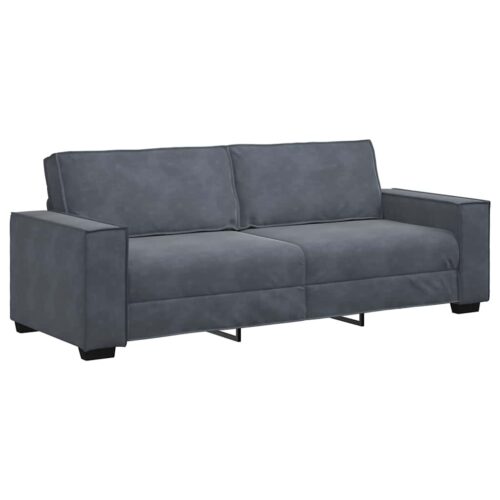 2-Piece Velvet Sofa Set Seater Living Room Lounge TV Couch Armchairs Dark Grey - Image 5