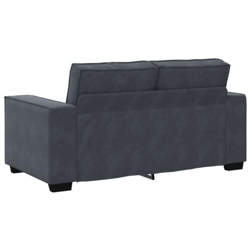 2-Piece Velvet Sofa Set Seater Living Room Lounge TV Couch Armchairs Dark Grey - Image 6
