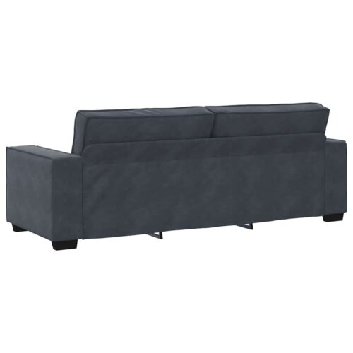 2-Piece Velvet Sofa Set Seater Living Room Lounge TV Couch Armchairs Dark Grey - Image 7