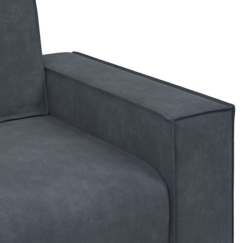 2-Piece Velvet Sofa Set Seater Living Room Lounge TV Couch Armchairs Dark Grey - Image 8