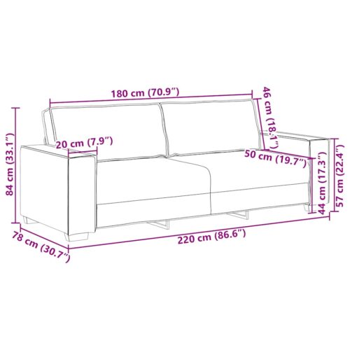 2-Piece Sofa Set with Cushions Black Velvet Modern Living Room Lounge Couch Armchairs - Image 11