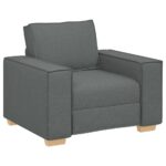 Sofa Chair Dark Grey 60cm Fabric