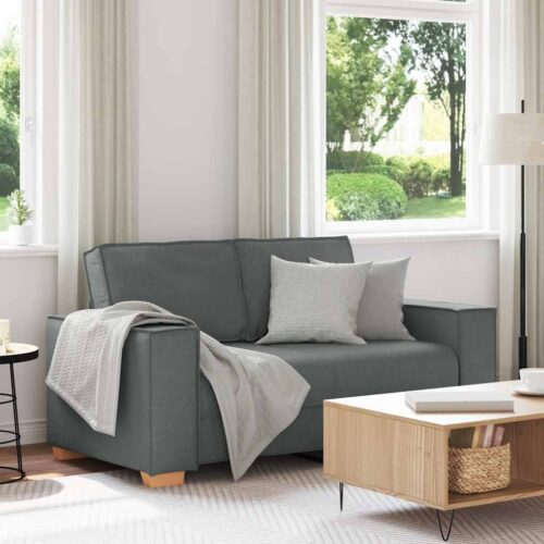 vidaXL 2-Seater Sofa Dark Grey 120 cm Fabric - Image 2