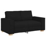 vidaXL 2-Seater Sofa Black 120 cm Fabric