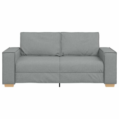 vidaXL 2-Seater Sofa Light Grey 140 cm Fabric - Image 4