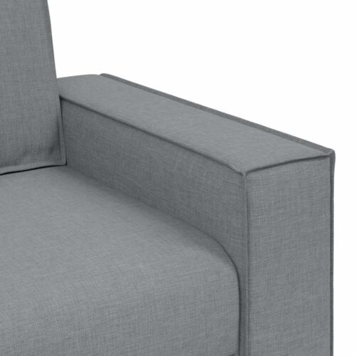 vidaXL 2-Seater Sofa Light Grey 140 cm Fabric - Image 7