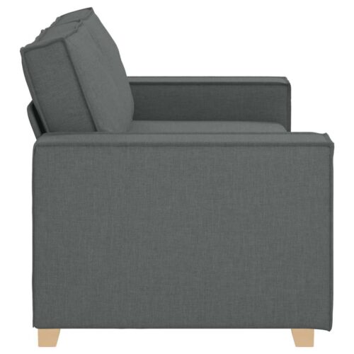 vidaXL 2-Seater Sofa Dark Grey 140 cm Fabric - Image 5