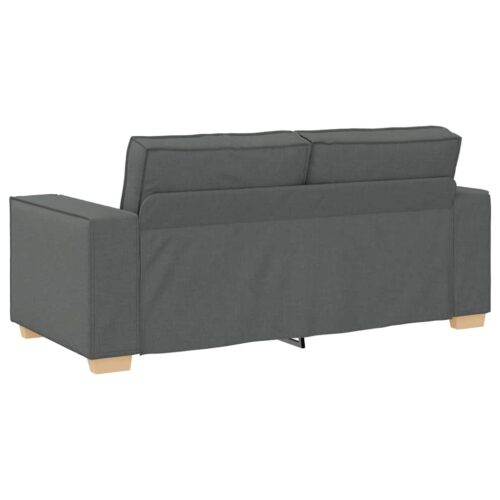 vidaXL 2-Seater Sofa Dark Grey 140 cm Fabric - Image 6