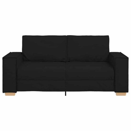 vidaXL 2-Seater Sofa Black 140 cm Fabric - Image 4