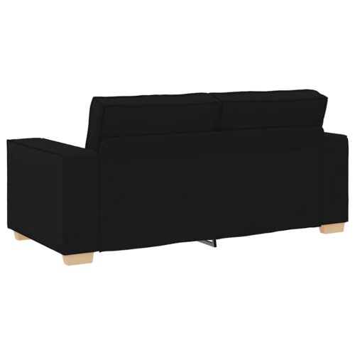vidaXL 2-Seater Sofa Black 140 cm Fabric - Image 6