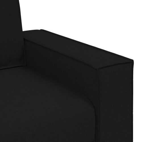 vidaXL 2-Seater Sofa Black 140 cm Fabric - Image 7