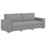 vidaXL 3-Seater Sofa Light Grey 180 cm Fabric