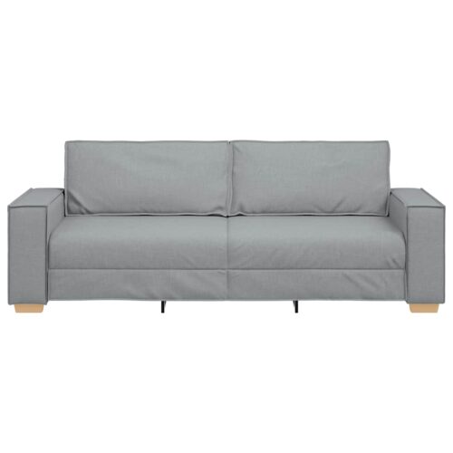 vidaXL 3-Seater Sofa Light Grey 180 cm Fabric - Image 4