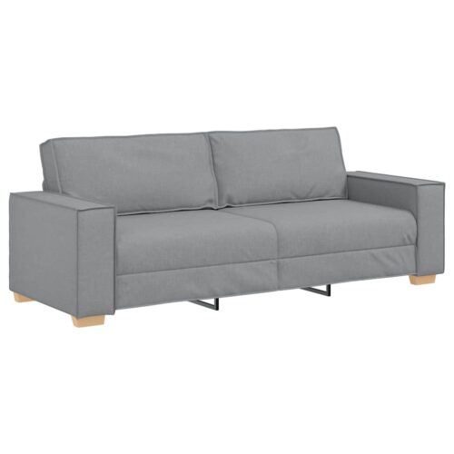 vidaXL 3-Seater Sofa Light Grey 180 cm Fabric - Image 10