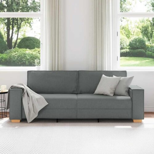 vidaXL 3-Seater Sofa Dark Grey 180 cm Fabric - Image 3
