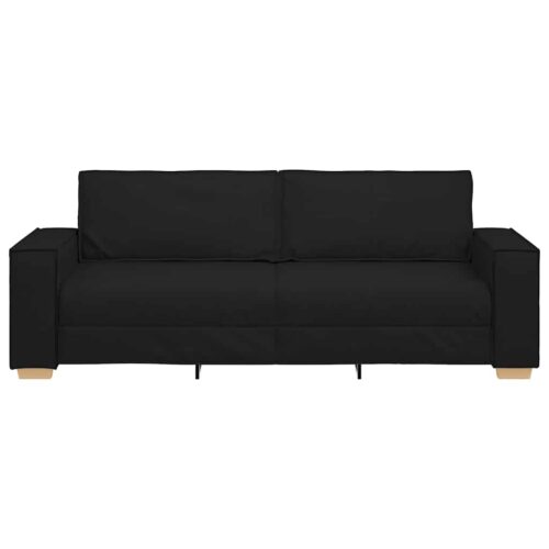vidaXL 3-Seater Sofa Black 180 cm Fabric - Image 4