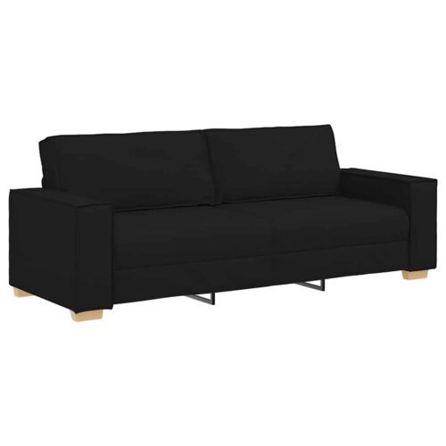 vidaXL 3-Seater Sofa Black 180 cm Fabric - Image 10