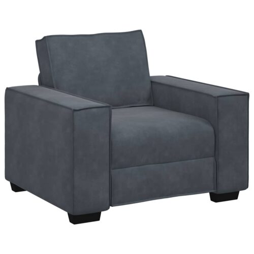 Sofa Chair Dark Grey 60cm Velvet