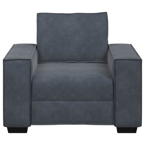 Sofa Chair Dark Grey 60cm Velvet - Image 4